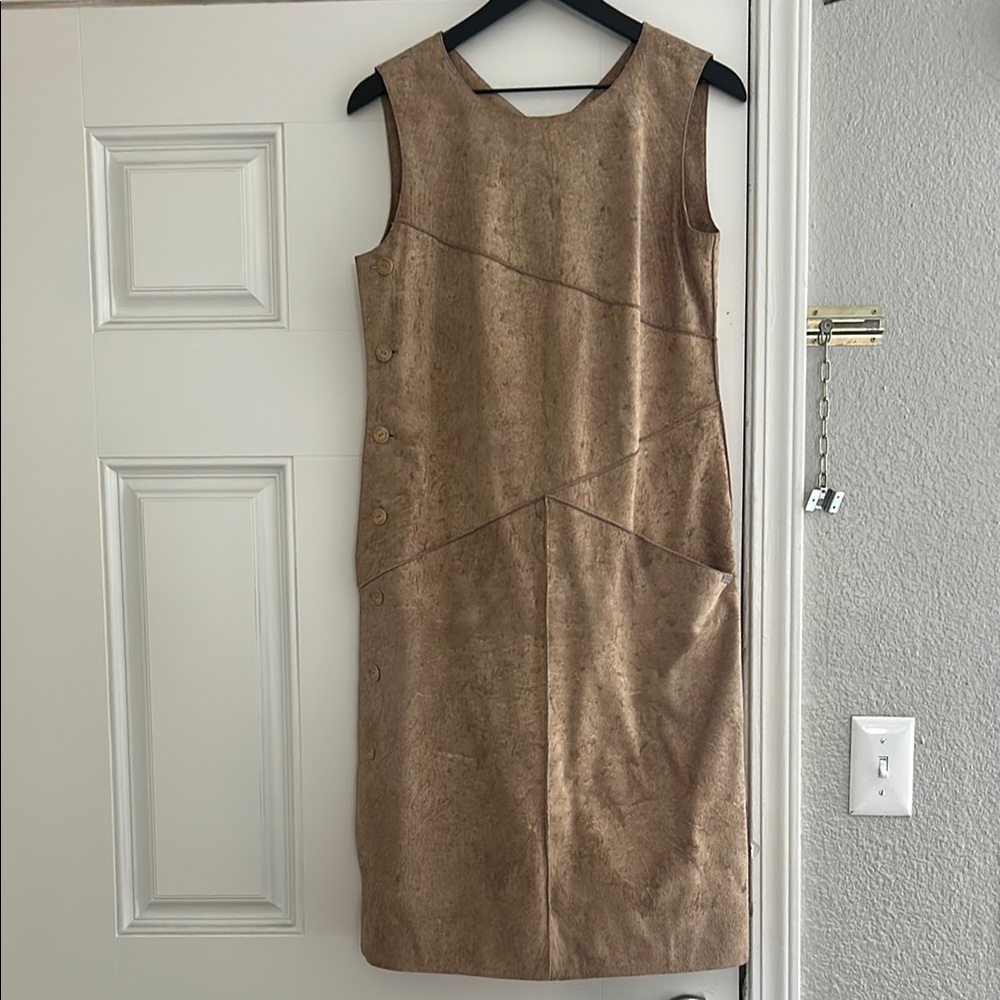 CHANEL Identification Suede Dress Size 38